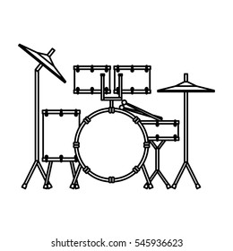 drums battery isolated icon vector illustration design