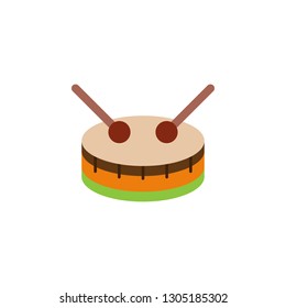 drums color icon from Brazilian carnival set