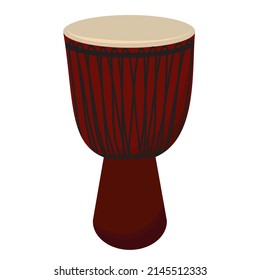 Drums for cups. Drum for a bowl, darbuka, dumbek, dumbek, tablet vector stock illustration. A percussion instrument used in the Middle East. Qatar, Kuwait, Lebanon. In North Africa.