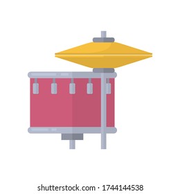Drums flat illustration. Drums vector icon. 