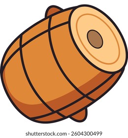 Drums flat illutration white background