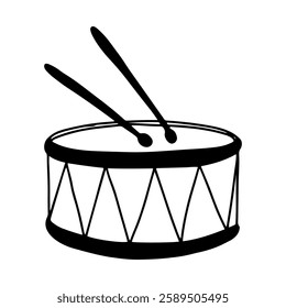 Drums hand drawn sketch vector illustration