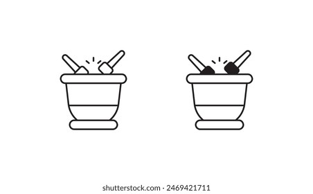 Diseño de icono de tambores con fondo blanco ilustración de stock