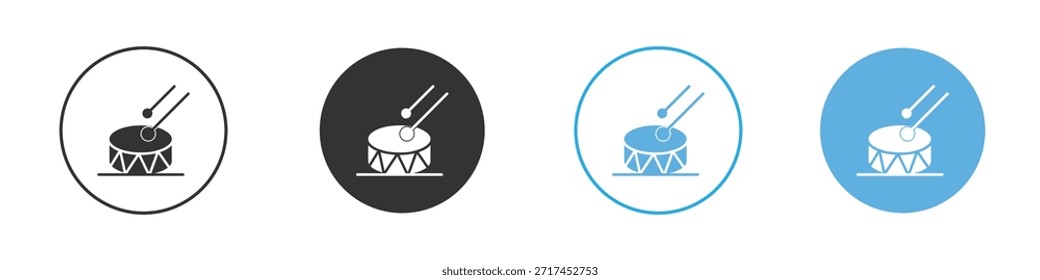 Schlagzeug-Symbol. Entwurfsvorlage für Grafiksymbol
