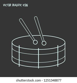Drums icon line element. Vector illustration of drums icon line isolated on clean background for your web mobile app logo design.