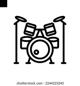 drums icon line style vector