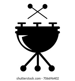 Drums icon . Simple illustration of drums vector icon for web design isolated on white background