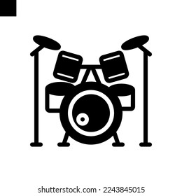 drums icon solid style vector