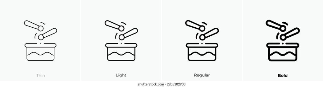 drums icon. Thin, Light Regular And Bold style design isolated on white background