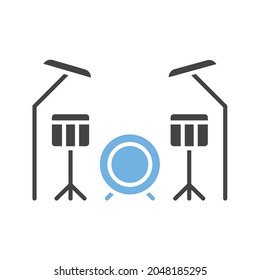 Drums icon vector image. Can also be used for Village. Suitable for mobile apps, web apps and print media.