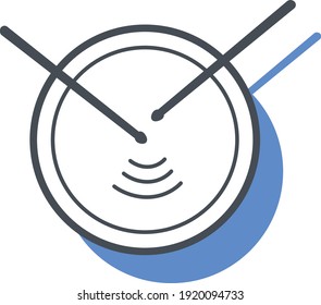 Drums icon wuth blue shadow