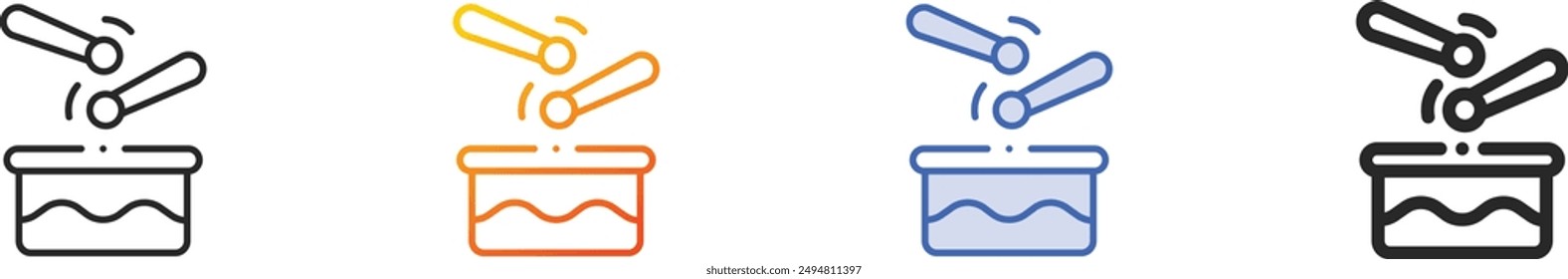 drums icon.Thin Linear, Gradient, Blue Stroke and bold Style Design Isolated On White Background