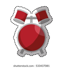 drums instrument isolated icon