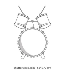 drums instrument isolated icon