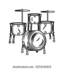 drums jazz musical instrument isolated icon