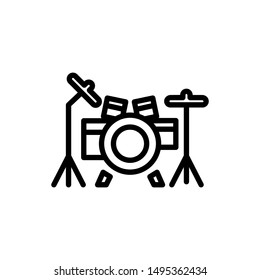 drums line icon sign.  - Vector