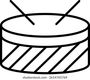 Drums Line Vector Icon Design