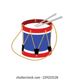 Drums, musical instruments, drumstick, drum isolated, drum vector