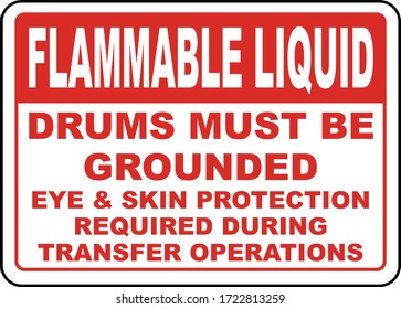 Drums Must Be Grounded Sign