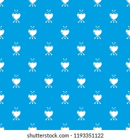 Drums pattern vector seamless blue repeat for any use