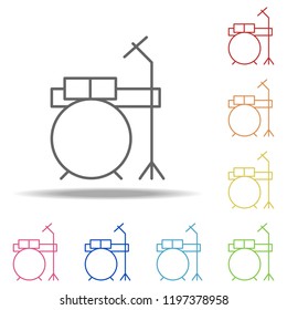 drums set icon. Elements of Web in multi colored icons. Simple icon for websites, web design, mobile app, info graphics