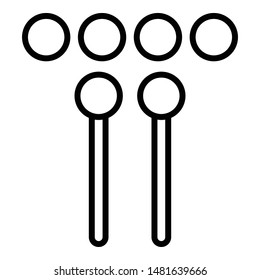 Drums sticks icon. Outline drums sticks vector icon for web design isolated on white background