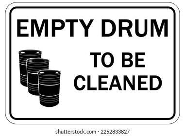 Drums storage sign and labels
