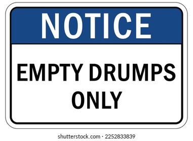 Drums storage sign and labels