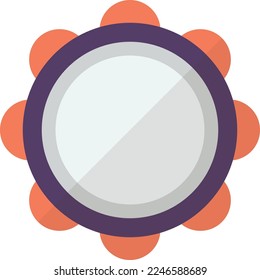 drums from top view illustration in minimal style isolated on background