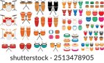 Drums vector arts illustration. electric and acoustic, bass, Cartoon music instrument. rock, jazz, drums, Tambourine. music band drums set of different colors vector icons.