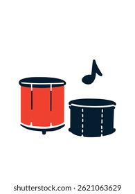 drums vector in cartoon style