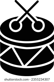 Drums Vector Icon Glyph Style