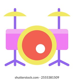 Drumset icon for web, app, infographic, etc