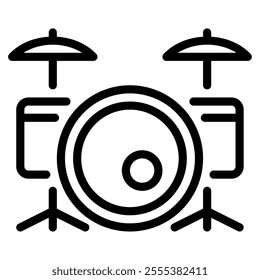 Drumset icon for web, app, infographic, etc