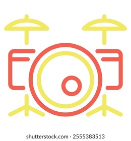 Drumset icon for web, app, infographic, etc