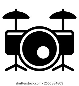 Drumset icon for web, app, infographic, etc