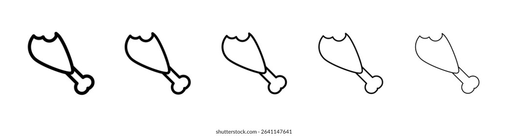 Drumstick bite icon concept. graphic design, logo, Web, UI.