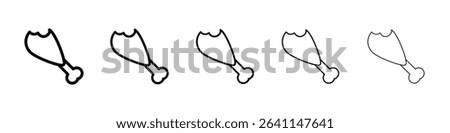 Drumstick bite icon concept. graphic design, logo, Web, UI.
