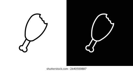 Drumstick bite icon Graphic vector set for ui design