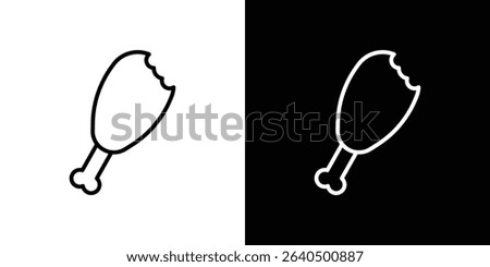 Drumstick bite icon Graphic vector set for ui design