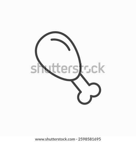 Drumstick bite icon isolated on white background