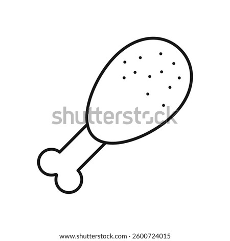 Drumstick bite icon isolated. simple vector icon on white background