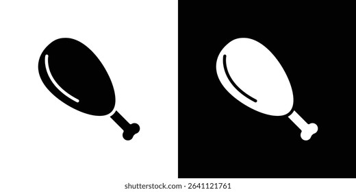 Drumstick bite icon symbols. Vector illustration.