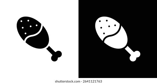 Drumstick bite icon symbols. Vector illustration.