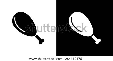 Drumstick bite icon symbols. Vector illustration.