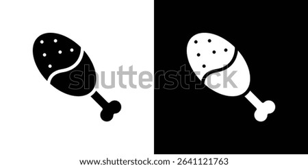 Drumstick bite icon symbols. Vector illustration.