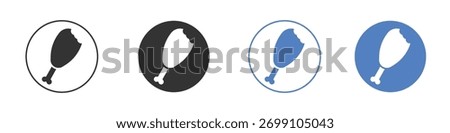 Drumstick bite icon vector. Logo Template illustration design