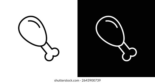 Drumstick bite icon vector simple element illustration editable