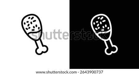 Drumstick bite icon vector simple element illustration editable
