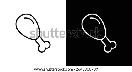 Drumstick bite icon vector simple element illustration editable